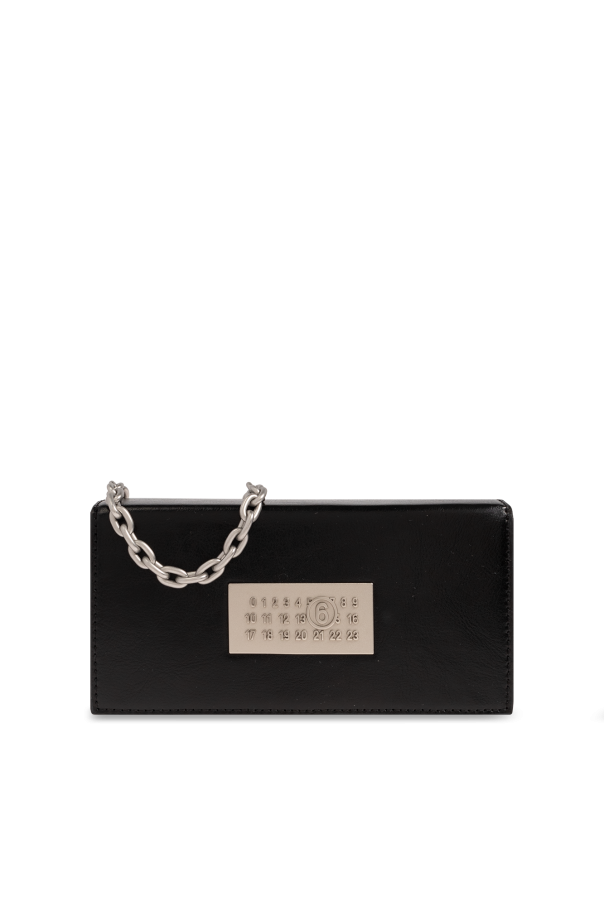 Black Wallet on chain MM6 Maison Margiela